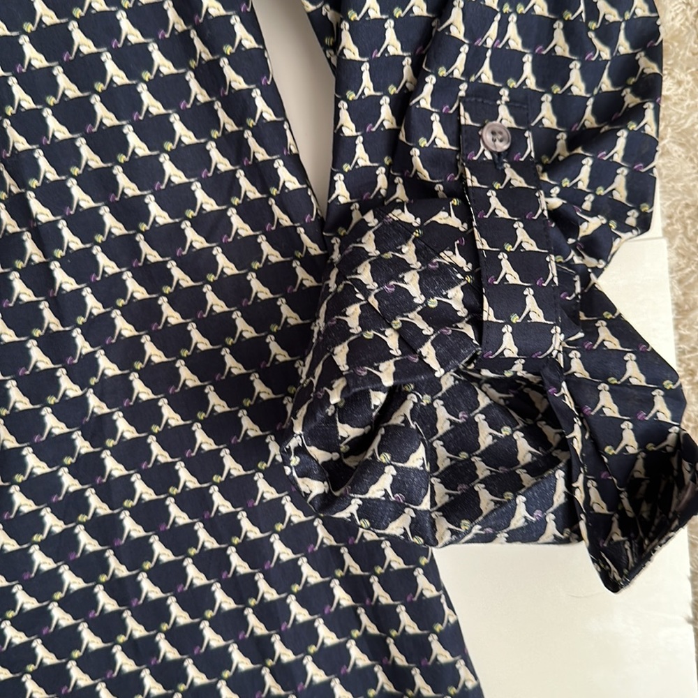 Navy Patterned Women's Top - Picture 7 of 7